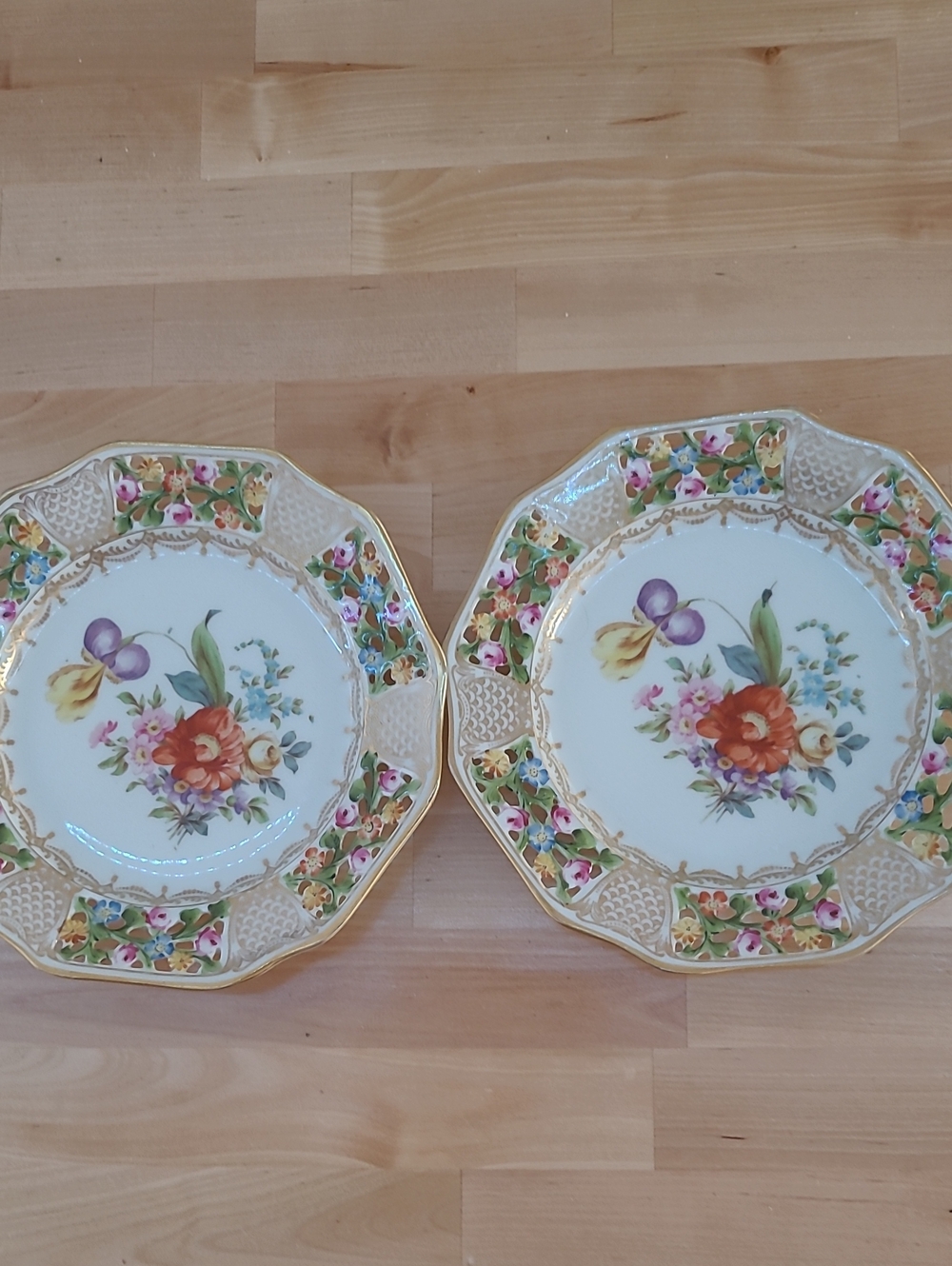 Vintage RW Bavaria 2 Reticulated Salad Plated